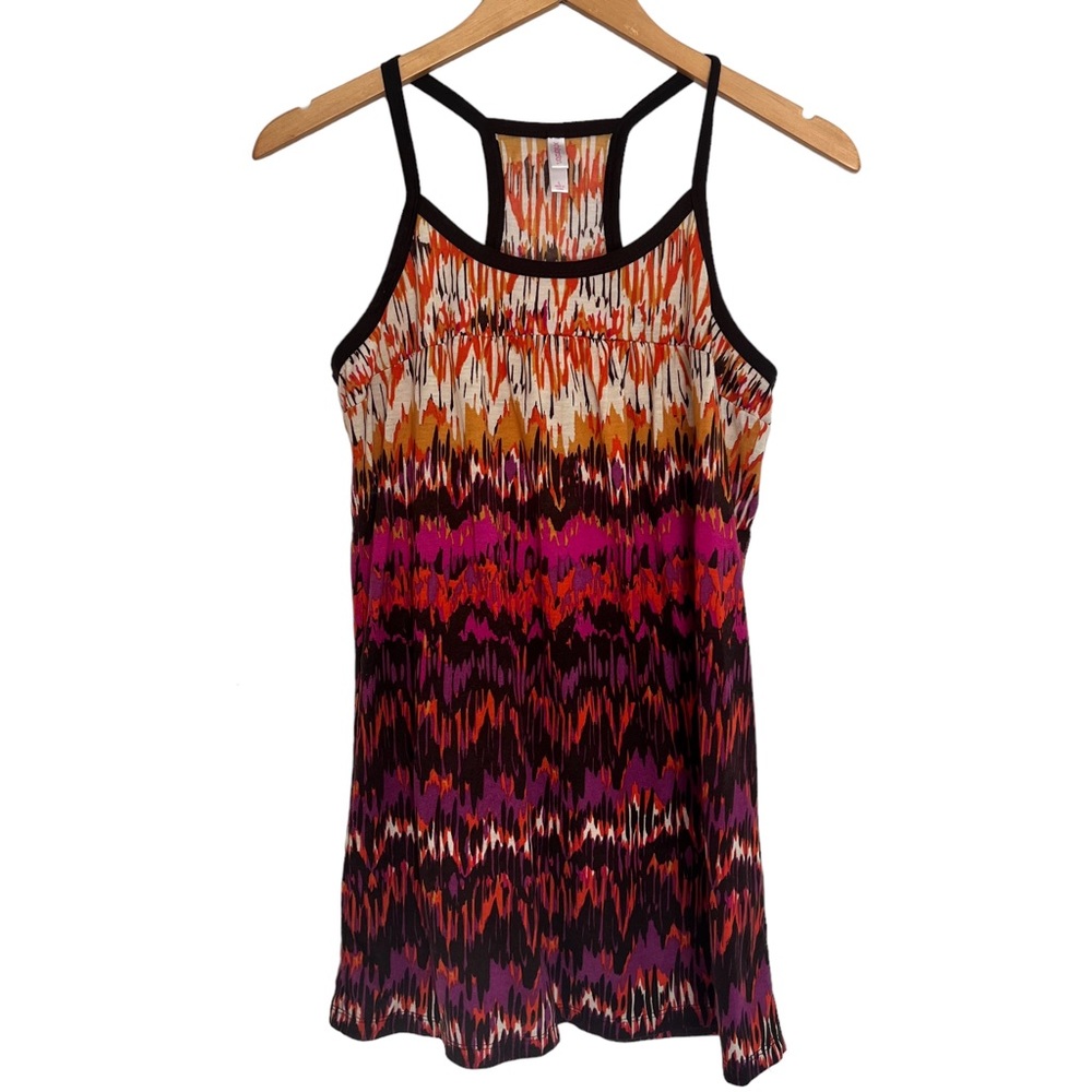 Xhilaration Size L Pink, Orange, Cream, Purple Abstract Cami